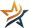 Client logo: gold and navy star